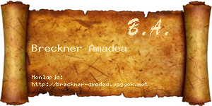 Breckner Amadea névjegykártya
